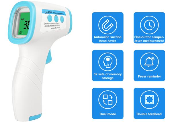 Forehead Thermometer For Fever , Digital Medical Infrared Thermometer Non Contact
