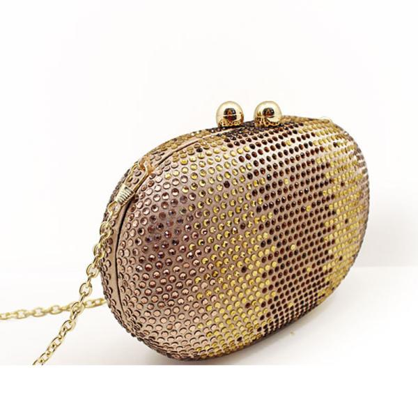 2016 new European and American women diamond hard case evening bag trend