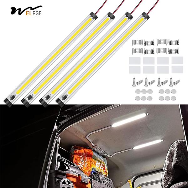 12V Car Interior LED Light Strip with 104 COB LEDs and High Brightness of 1600LM