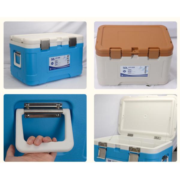 Food PU Ice Cooler Box With Included Accessories Ice Packs And PU Included 50L Wheeled Hard Cooler Keeps Ice Camping Plastic Portable Picnic Ice Chest Cooler Box With Handle
