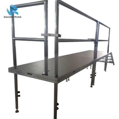 Smart Lightweight Portable Stage Platform Handrail , Mobile Outdoor Music Stage