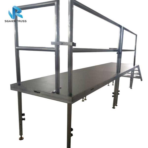 Smart Lightweight Portable Stage Platform Handrail , Mobile Outdoor Music Stage