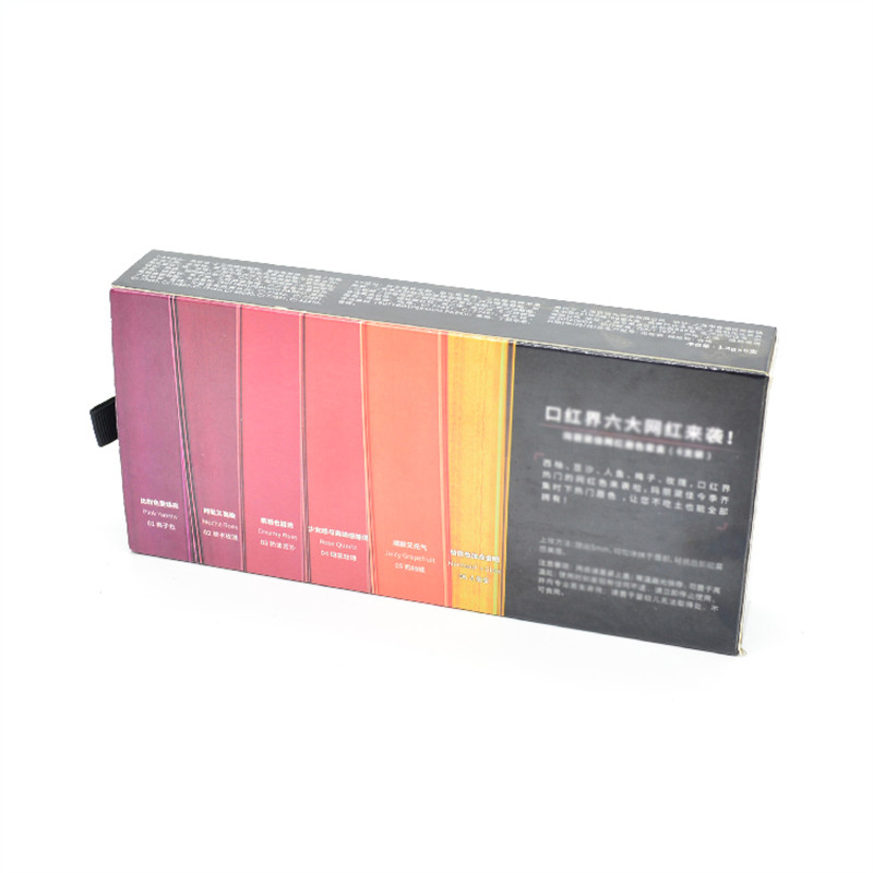 коробка губной помады 6pcs упаковывая, картон ISO сползая коробку ящика