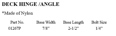 STANDARD NYLON SURFACE MOUNT BOAT BIMINI TOP DECK HINGES FROM CHINA SUPPLIER