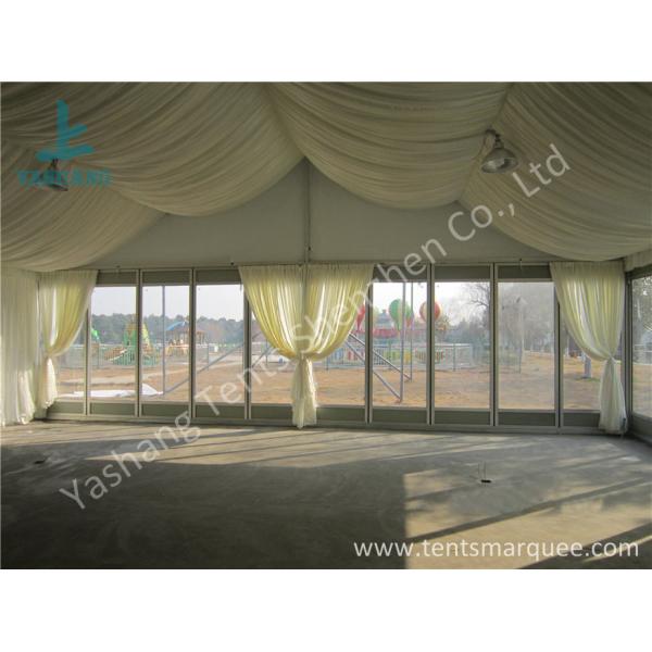Transparent Glass Wall Outdoor Luxury Wedding Tents With Full Beautiful Decorations