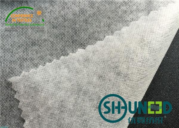 100% Polyester Base Cloth Non Woven Interlining Black For Garment