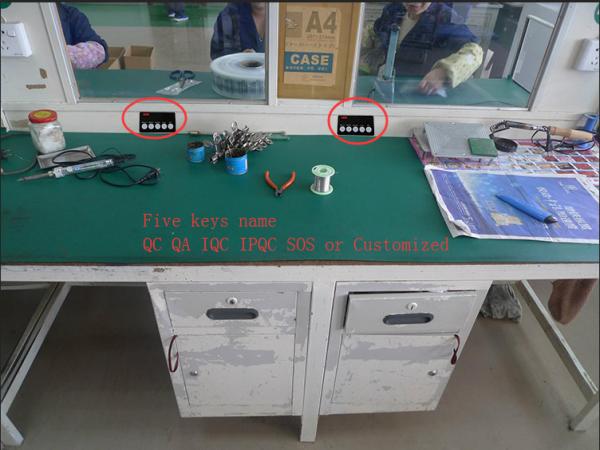 clothing factory wireless electric calling bell on tailers operation desk to call manager for assistance