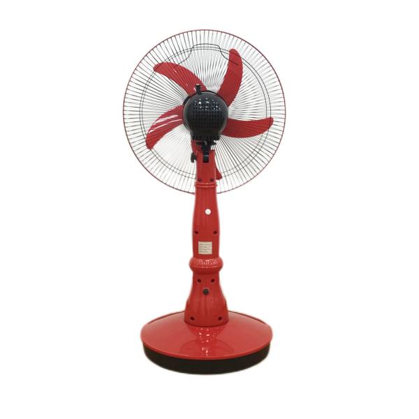 High-quality 12v DC  desk fan solar rechargeable table  fan with charging  battery and led lamp