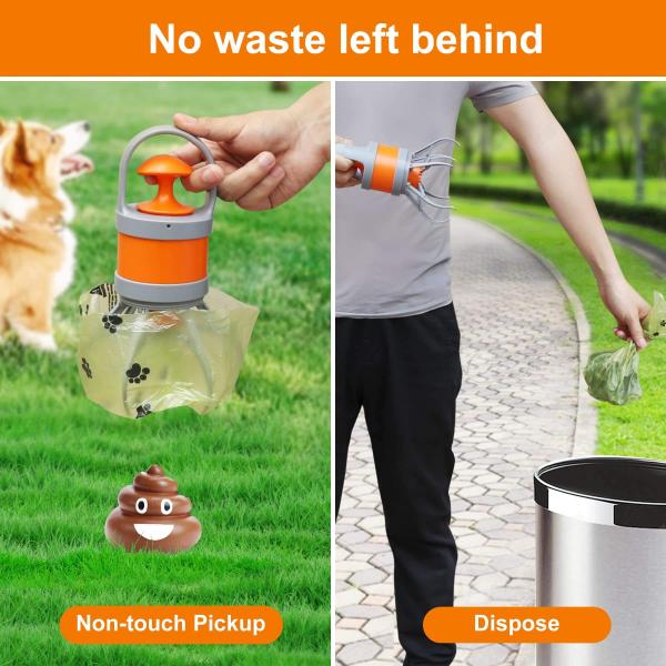 Accesorios para mascotas de plástico Eco-friendly Portable Poop Scooper para perros Naranja
