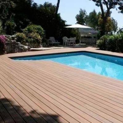 Anti plataforma de revestimento de bambu UV Wpc do patamar 11mm exterior 22mm à prova de fogo
