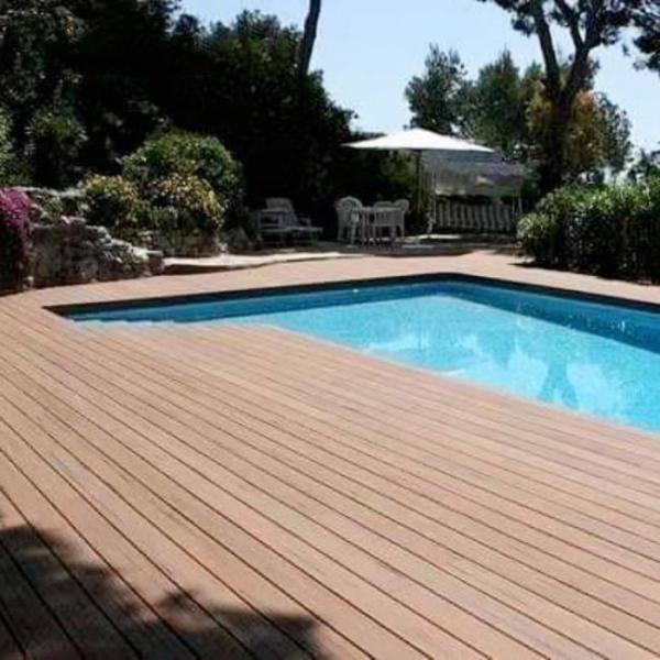 Anti plataforma de revestimento de bambu UV Wpc do patamar 11mm exterior 22mm à prova de fogo