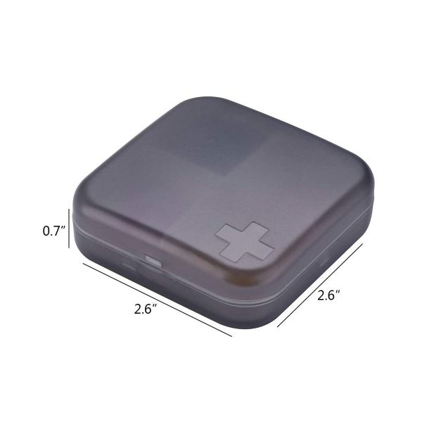 Portable Travel Pill Organizer Case for Pocket or Purse Cute Small Daily Pill Box BPA Free Plastic Medicine Vitamin Holder Container