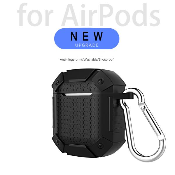 Shock Resistant Silicone Airpods Case Cover and Skin with Keychain for Airpods 1 & 2