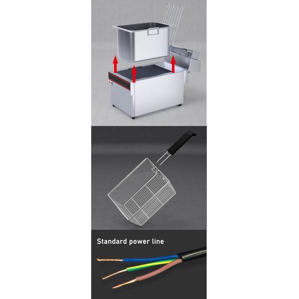 CE одобренная фритюрная машина для рыбы, картофеля, плантанов и чипсов емкостью 13,5 л