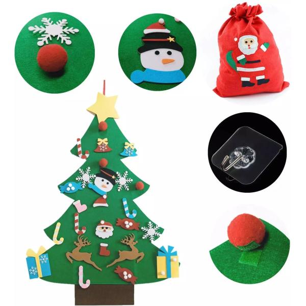 Educational DIY Felt Christmas Party Crafts Home Door Decoration Gifts For Kids