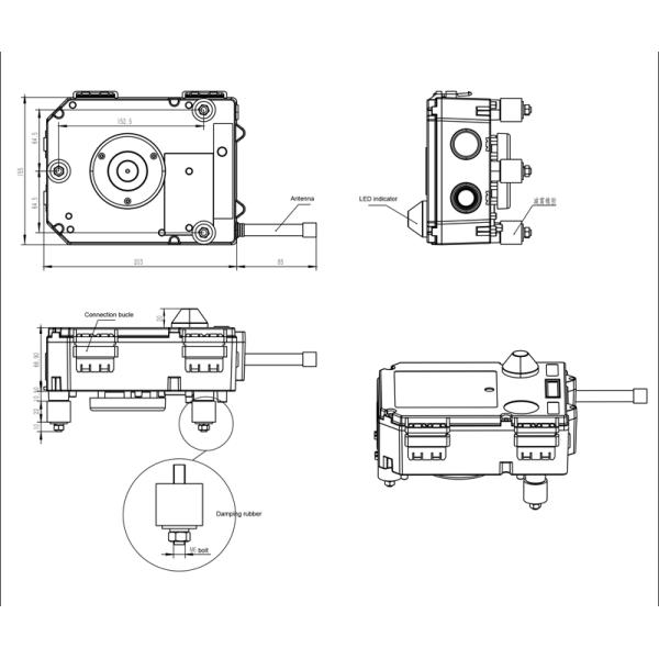 14 Push Buttons Telecontrol Remote Control F27-14S RF Radio Remote For Crane