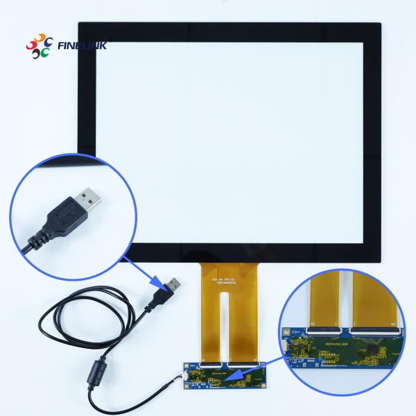 Kit de sobreposição de painel de toque capacitivo projetado de 15 polegadas de porta USB EETI para multifunção
