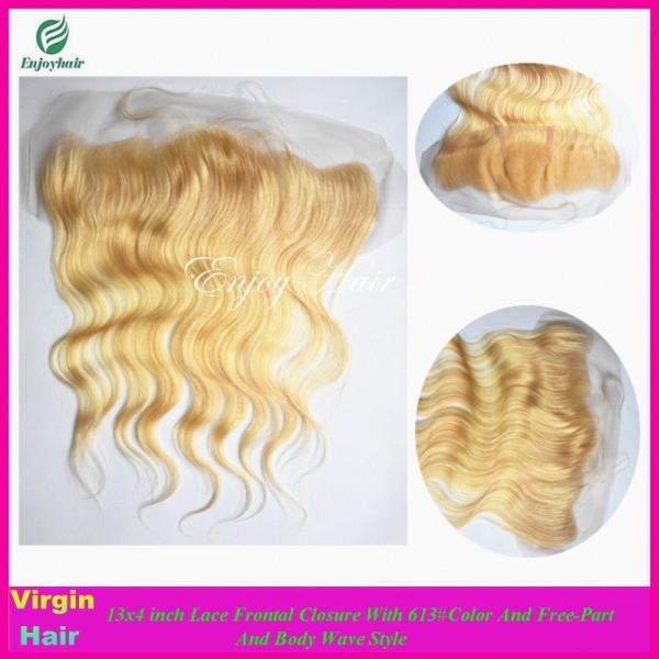 7A malaysian virgin  hair lace frontal 13''x4'' ,613# color body wave hair lace closure