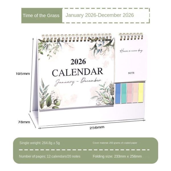Wholesale Calendar Custom Advent Calendar Table Calendar Desktop Calendar 2026 with Notes Section for Corporate Use