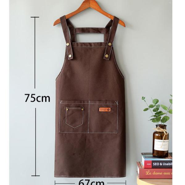 Cotton Canvas Waterproof Chef Cooking Aprons for Cafe Restaurants Kitchen BBQ Apron Fabric
