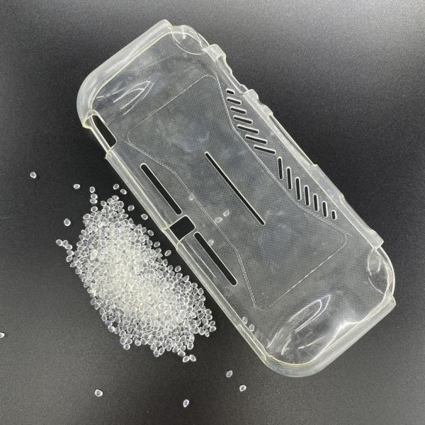 Matière première TPU ultra souple, rebond élevé et absorption des chocs, haute transparence