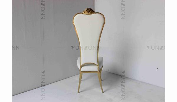 Cadeira dourada traseira alta do banquete de Chair Elegant Wedding dos noivos