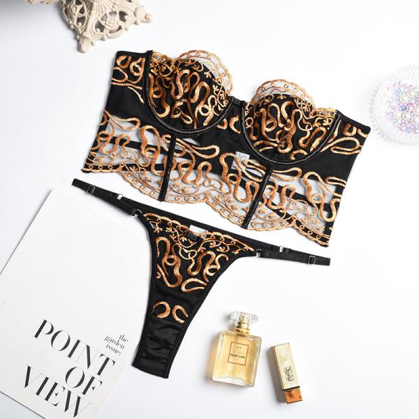 Push Up Bra Body Suit Lingerie S-L Mesh Breathable Sexy Underwear Sets