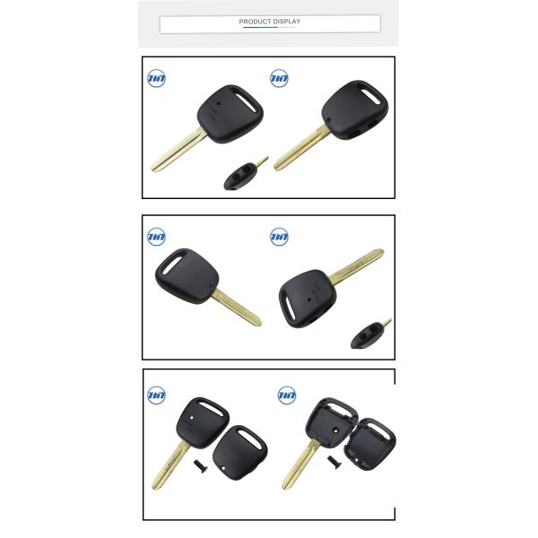 Head key shell with 2 button for Carina Estima Harrier Previa Corolla Celica uncut TOY43 blade