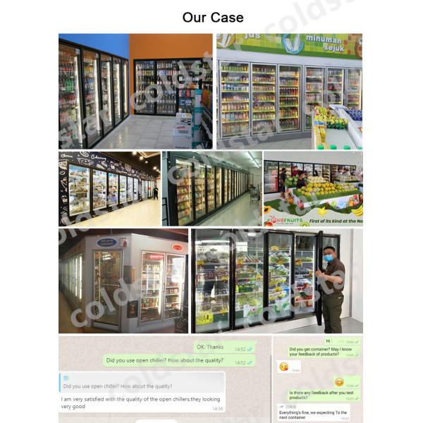 4/5/6- Doors Split Type External Condensing Unit Drink Display Fridge / Cooler