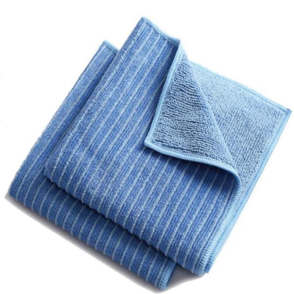 260gsm Microfiber Cleaning Cloth Blue Color Microfiber Scrubbing Cloth