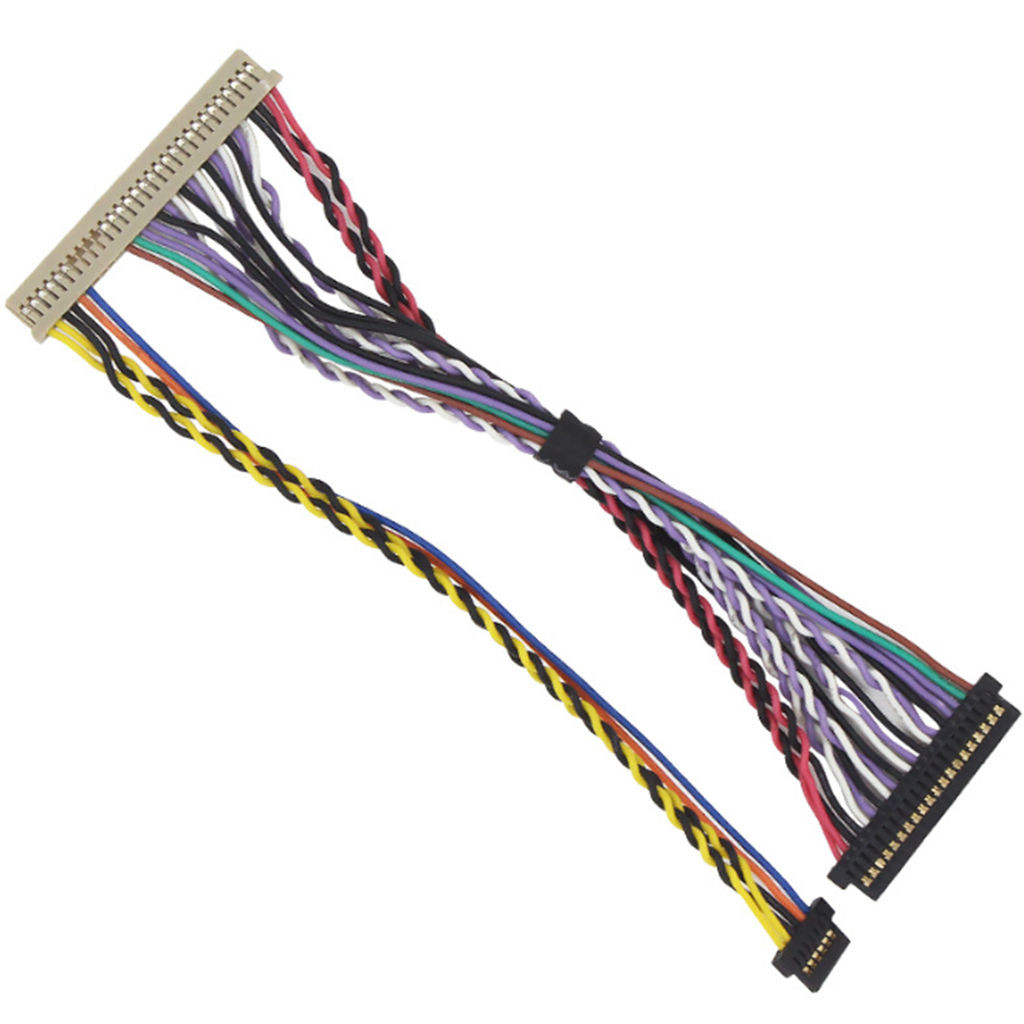 Провод сборки кабеля ODM LVDS OEM обуздывает электрический 40 Pin Pin 30 Pin 20