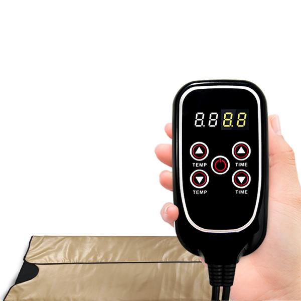 Far Infrared Sauna Blanket with Bian Stone 25-80 Degree Adjustable Temperature and 1 Year Warranty for Home Use