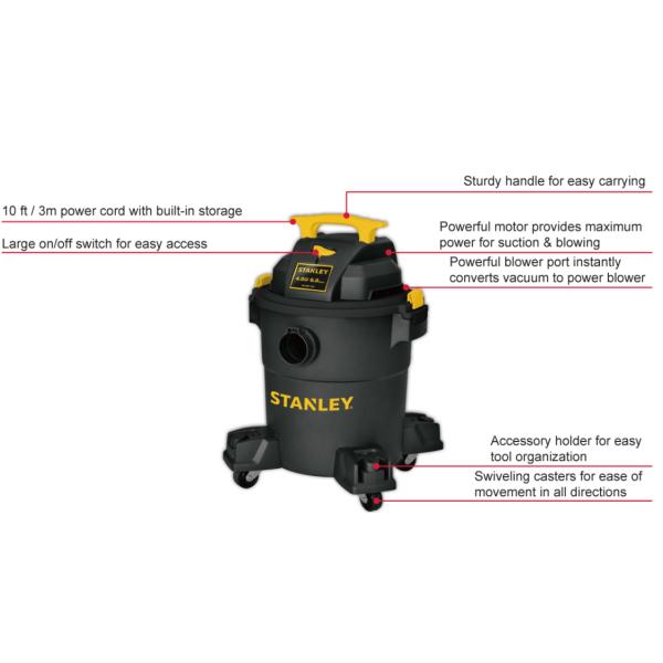 85CFM Air Flow Wet And Dry Vacuum Cleaner For Home 340 * 340 * 528 MM