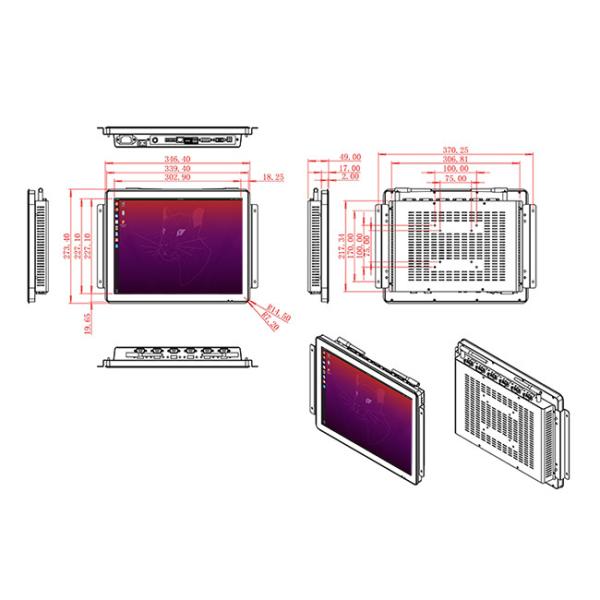 15-Inch Linux Industrial Console for Building Automation, Manufacturing Data Displays, Exhibition Booths, and Traffic Systems