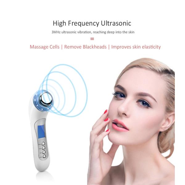 Вибрируя красная зеленая голубая ультразвуковая портативная машинка Massager подтяжки лица иона 3Mhz