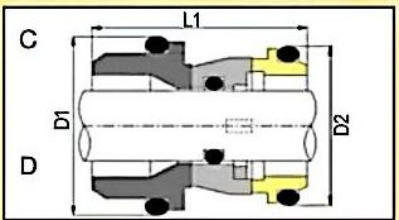 Vulcan Mechanical Seals Type 86 For Gr Water Pump IMC-25mm 35mm