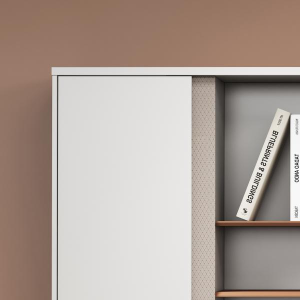 QF-02A Muebles de oficina Armario de archivos de madera Armario de almacenamiento de cajones moderno