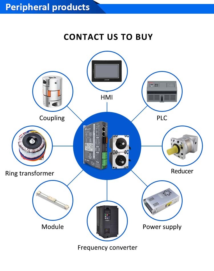 Lichuan 2A DC Open Loop Stepper Motor Drivers Kit EtherCAT 0.6N.m 2 Phase Nema23 DC24V~50V 2.5/4.0A