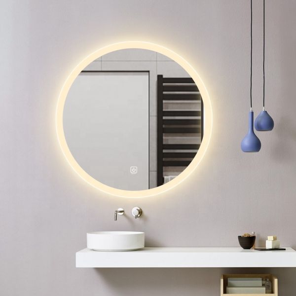Waterproof Makeup Bathroom Mirror Explosion Proof Safety Tempered Glass Bathroom Mirror