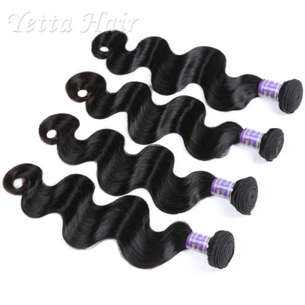 Natural Black 7A Virgin Hair / Unprocessed Human Hair Extensions  No Lice
