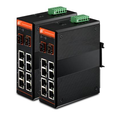 Gigabit Ethernet Industrial Switch Unmanaged 8x10/100Base-TX + 2x1000Base-FX SFP