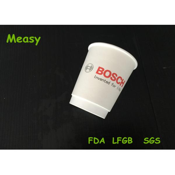 8 Oz White And Black double wall paper cup for Hot Drink , Non deforming