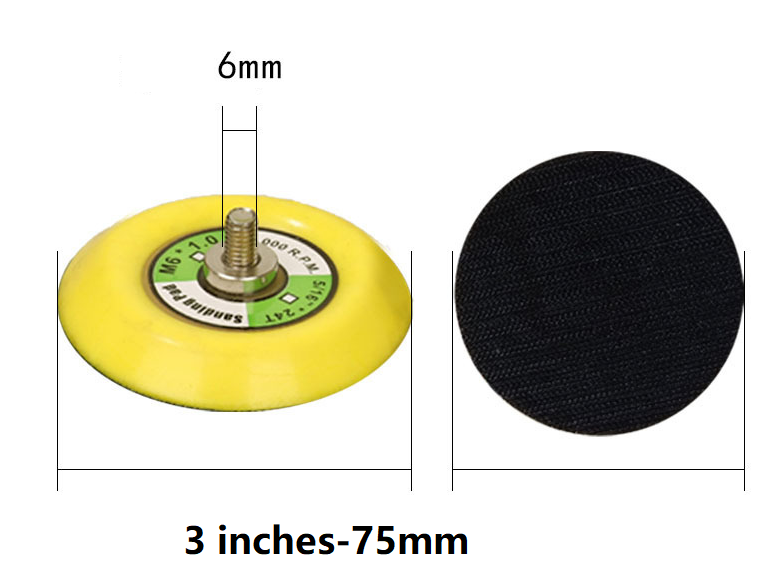 Polishing 125mm 6 Inch Velcro Backing Pad Hook Loop For Pneumatic Orbital Sander Custom