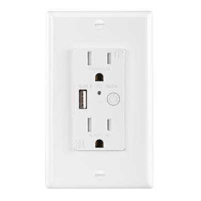 Home Smart Socket Automation Wifi Controlled Power Outlet 15A 125V
