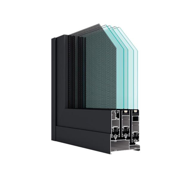 6063 Aluminium Interior Glass Curtain Wall Sealed Insulation Commercial