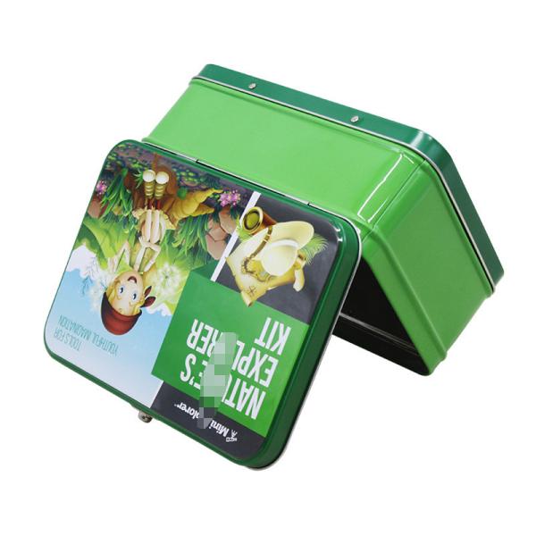 China Factory Custom Tinplate Container Rectangular Gift Metal Packaging Candy Chocolate Cookie Cartoon Lunch Tin Box