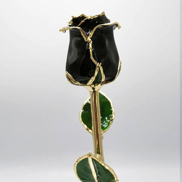 Manufacture Supply Gold Plated Roses Natural Rose with Stem for Gifts Eternal Fresh for Valentine's Day  Christmas Gifts