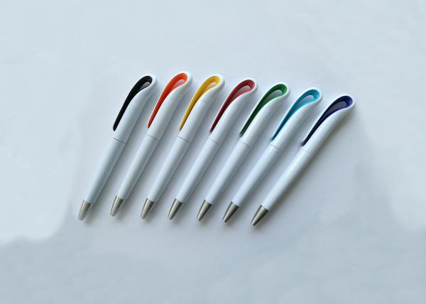 White Plastic click swan Ball Point Pen with customized logofor promotion