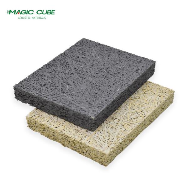 Sound Absorbing Fiber Cement Acoustic Wall Gymnasium Custom Wooden Wool Wall Panels