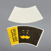 Espacios en blanco revestidos de la taza de papel de la fan de la taza de papel del PE lateral doble para las bebidas calientes de la taza